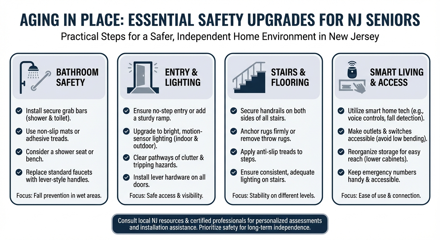 Aging in Place: Essential Safety Upgrades for NJ Seniors SEO Infographic - Home Safety Tips