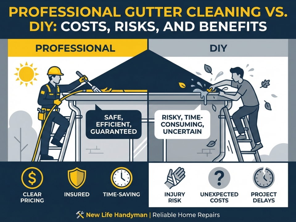 professional gutter cleaning vs diy costs risks benefits featured 1